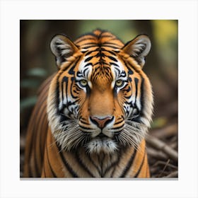 Tiger in the forest Canvas Print