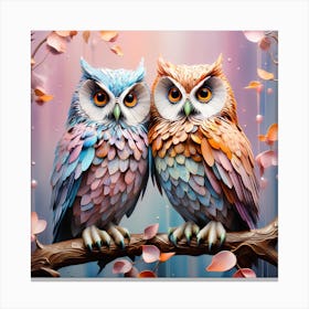 Owls 3 Canvas Print