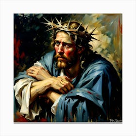 Jesus With Crown Of Thorns 1 Canvas Print