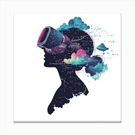 Vr Headsets.Generated AI. Wall Art Print Lienzos