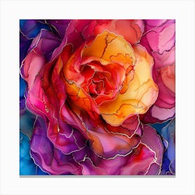 Abstract Rose Painting Canvas Print