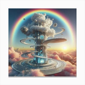 Rainbow City Canvas Print