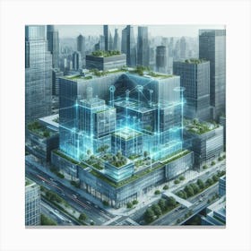 Futuristic Cityscape 72 Canvas Print