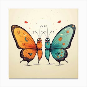 Butterfly Couple Canvas Print