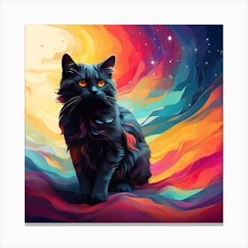 Abstract Cat Painting 6 Canvas Print