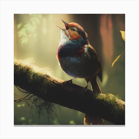 Bird In The Forest Canvas Print