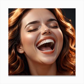 Laughing Woman Canvas Print