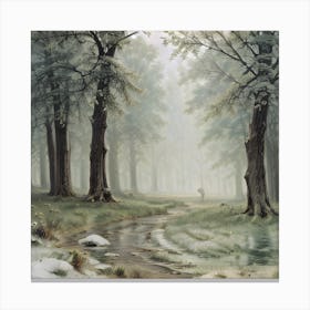 'Snowy Woods' Canvas Print