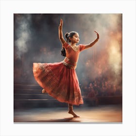 Dancer In A Red Dress Canvas Print