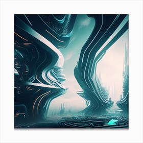 Futuristic City 19 Canvas Print