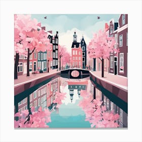 Amsterdam City Low Poly (26) Canvas Print