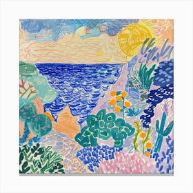 Seaside Painting Matisse Style 4 Canvas Print