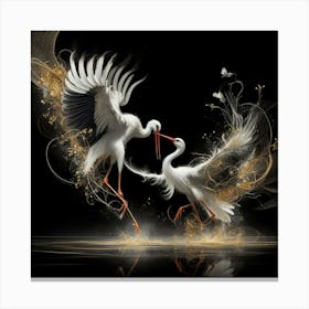 Two Storks 2 Canvas Print