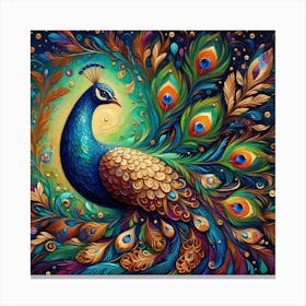 Bird Peacock 1 Canvas Print