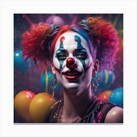Clown Portrait Canvas Print