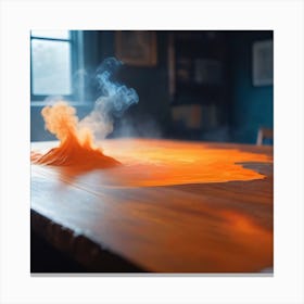 Lava On A Table Canvas Print