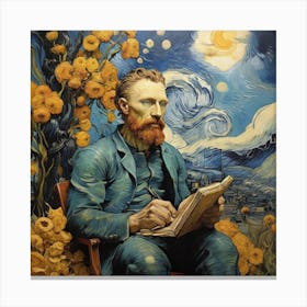 Van Gogh Reading Canvas Print