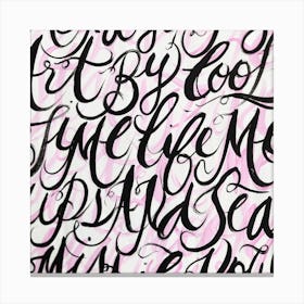 Abstract Lettering Square Canvas Print