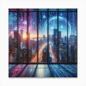 Futuristic Cityscape 36 Canvas Print