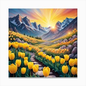 Yellow Tulips Canvas Print