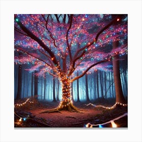 Christmas Tree In The Forest 2 Canvas Print