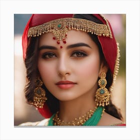 Beautiful Indian Woman Canvas Print