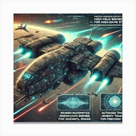 Moonstrike Bomber Converted Canvas Print