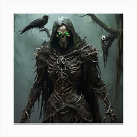 Skeleton In The Forest (wall art) Canvas Print