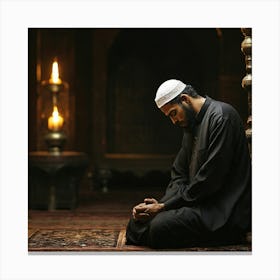 Muslim Man Praying Canvas Print