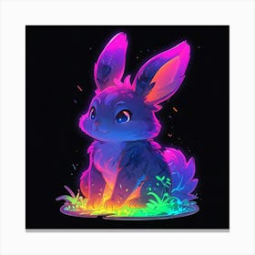 Rainbow Bunny Canvas Print