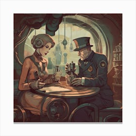 Steampunk Couple Canvas Print