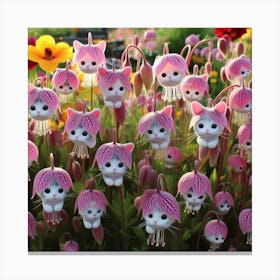 Kitty Garden Canvas Print