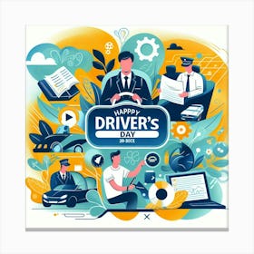 Happy Driver'S Day 2 Canvas Print