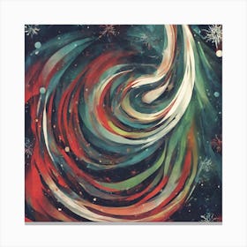 Swirling Christmas Tree Canvas Print