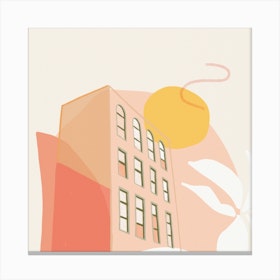 Sunset View Square Canvas Print