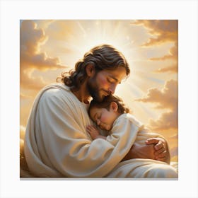 Jesus And His Child Canvas Print