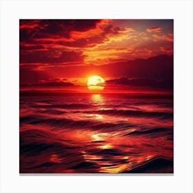 Sunset Over The Ocean 75 Canvas Print