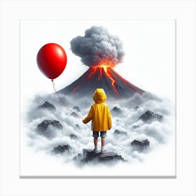 A smoky volcano Canvas Print