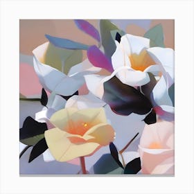 Abstract Flowers Canvas Print