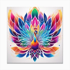 Colorful Peacock Canvas Print