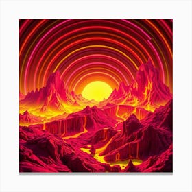 Psychedelic Landscape 5 Canvas Print