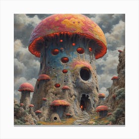 Mushroom House Canvas Print