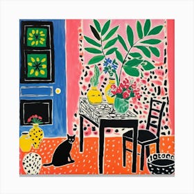 Cat In The Room 8 Canvas Print