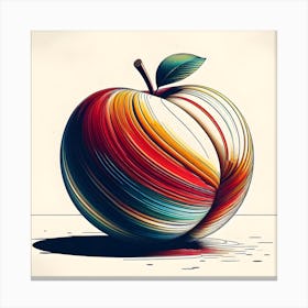 Graphic Apple Art Canvas Print