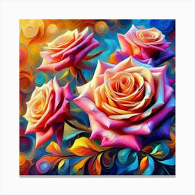 Three Roses Canvas Print