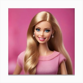 Barbie Doll Portrait smile Canvas Print