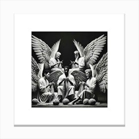 Feathers And Support Canvas Print