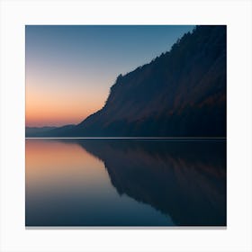 Sunset On Lake Canvas Print