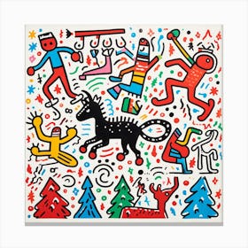 Harry Haring Abstract Christmas Canvas Print