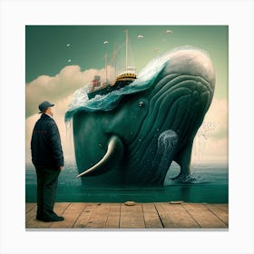 Whale Of A Man Canvas Print